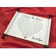 8 1/2 x 11 Cross My Heart Scroll Plaque